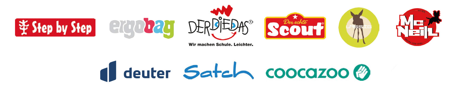 web_schulranzenlogos step by step ergobag derdiedas scout lässig mcneil deuter satch coocazoo